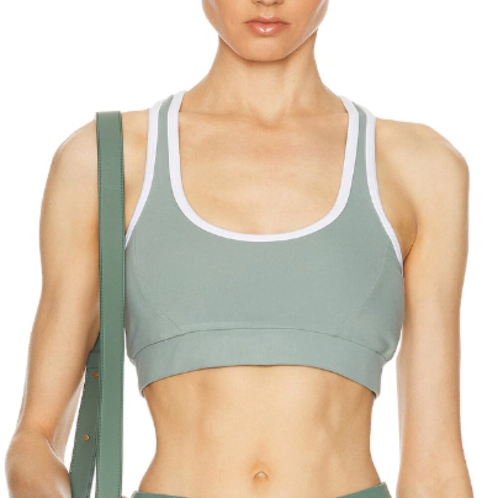 Varley Selma Bra Sage Green Racerback Size XS